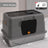Fully Enclosed Stainless Steel Cat Litter Box, 50cm Wide