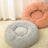 Light brown washable plush round pet bed with anti-slip base, photo 2