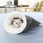 Cosy plush cat sleeping sack in light grey, product image 3