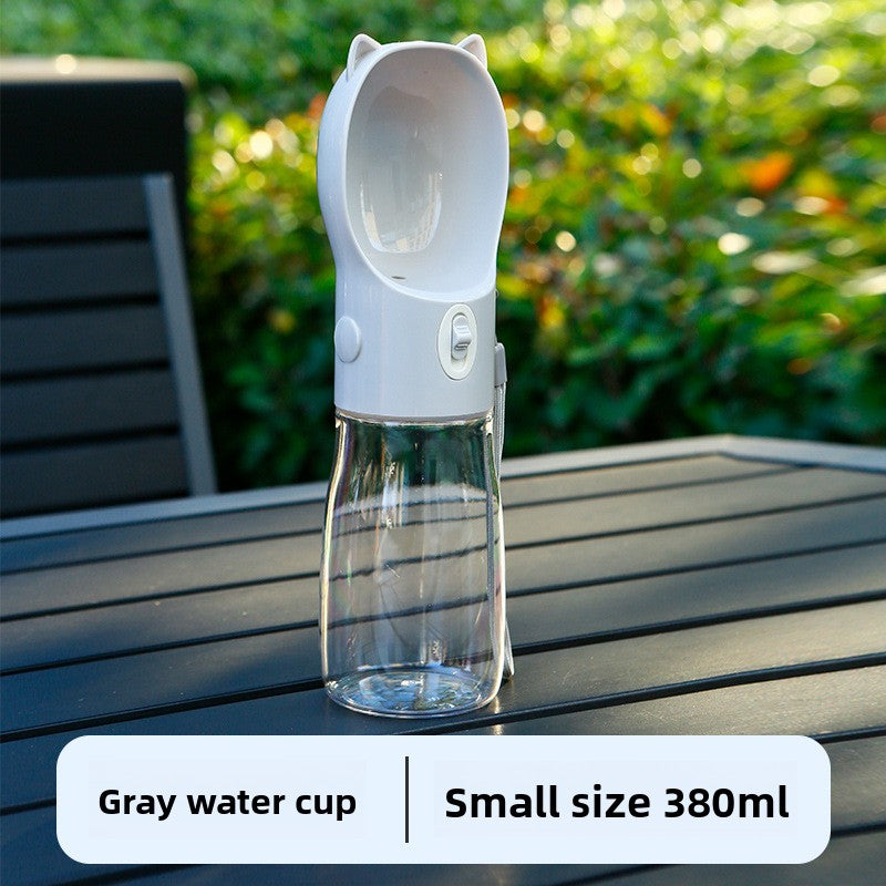 2-in-1 Portable Pet Water Bottle and Food Container, Leak-Proof