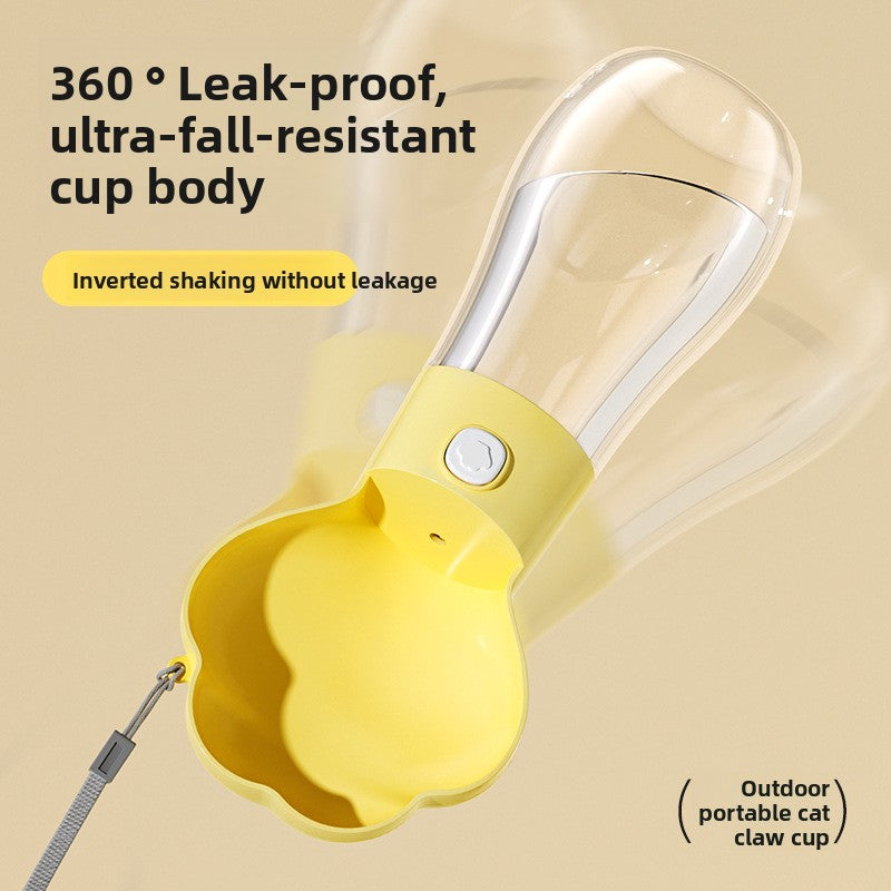 Portable Leak-Proof PP Pet Water Cup for Dogs and Cats, 400ml or 580ml with Food Option