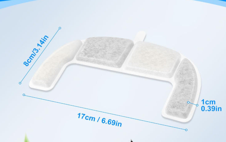 Pet water fountain replacement filter cartridge with activated carbon, view 10
