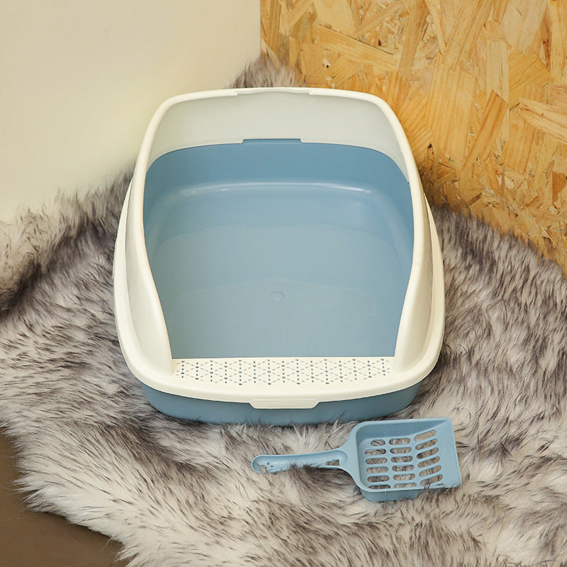 Ventilated Semi-Enclosed Cat Litter Box, Anti-Scatter Design