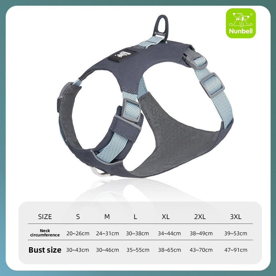Double-layer breathable polyester dog harness with cushioned lining, product image 20