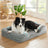 Comfortable sponge pet bed in dark grey for dogs