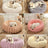 Plush round faux fur pet nest for cats, photo 3 of 80