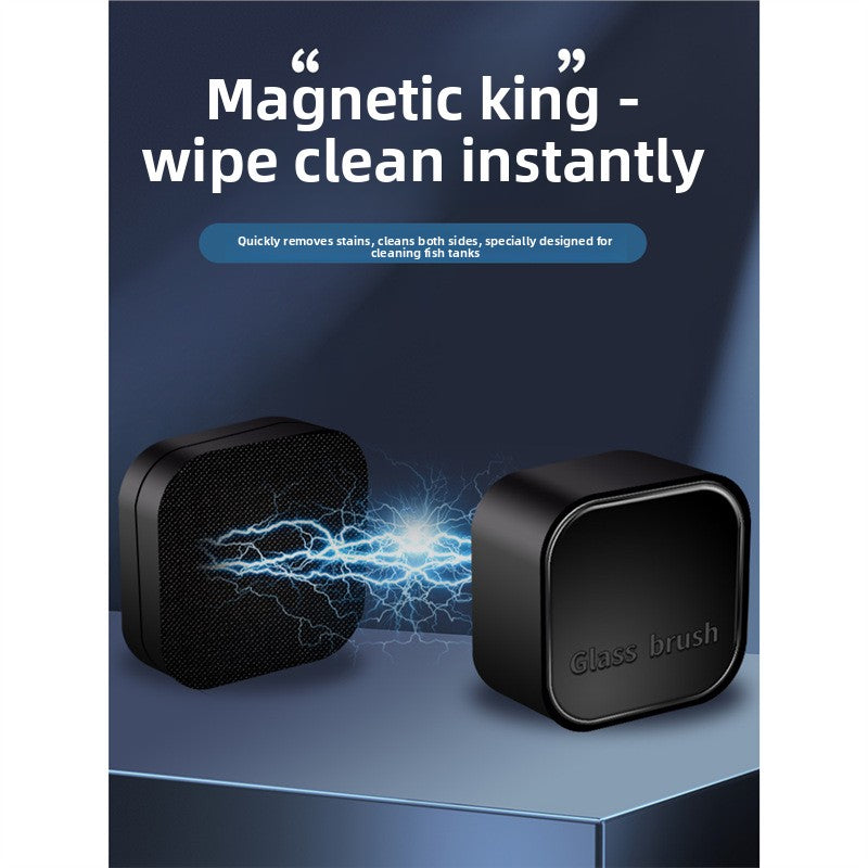 Magnetic double sided aquarium glass cleaner, black or white, view 2