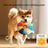 Plush vocal interactive dog frisbee