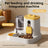 Automatic Pet Food and Water Dispenser with Gravity Feed, 2.3L Food and 1L Water Tank