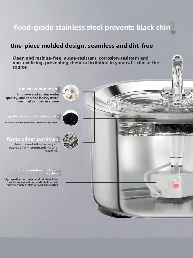Circulating Pet Water Fountain with Infrared Sensor, 2L to 7L