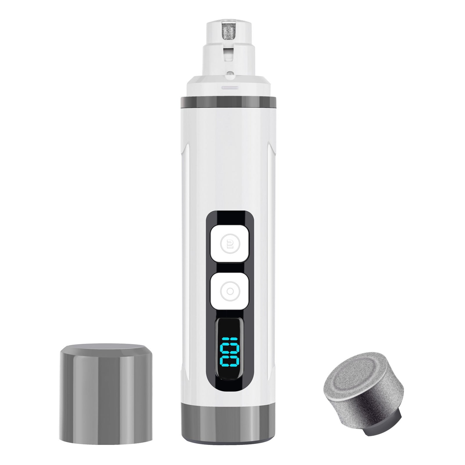 Compact Two-Speed Pet Nail Grinder with LED, Quiet Claw Polisher