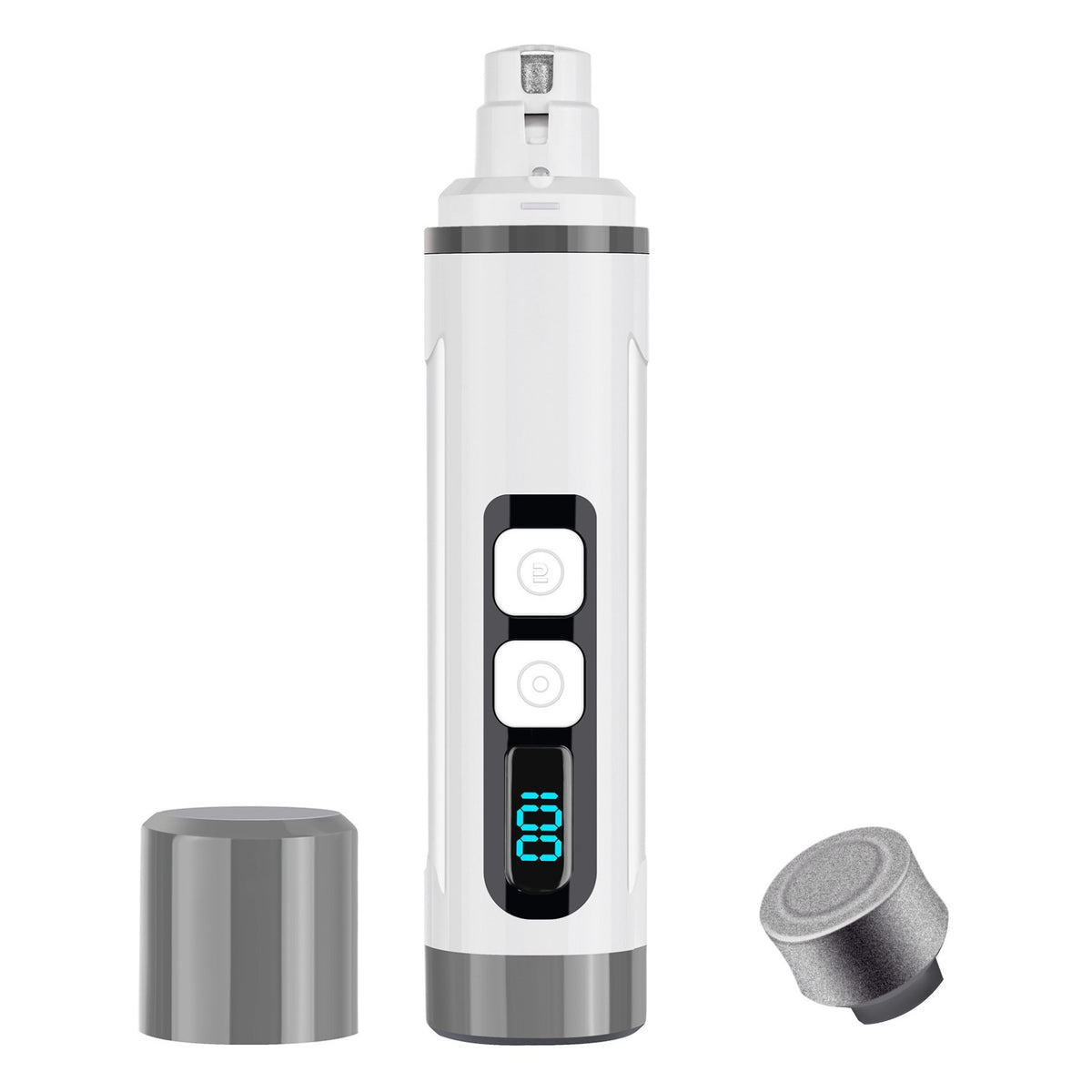 Compact Two-Speed Pet Nail Grinder with LED, Quiet Claw Polisher