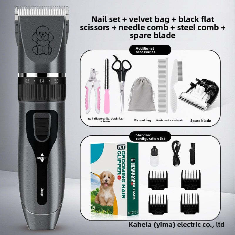 Ceramic Blade Pet Shaver with Guide Combs and Spare Blade Heads
