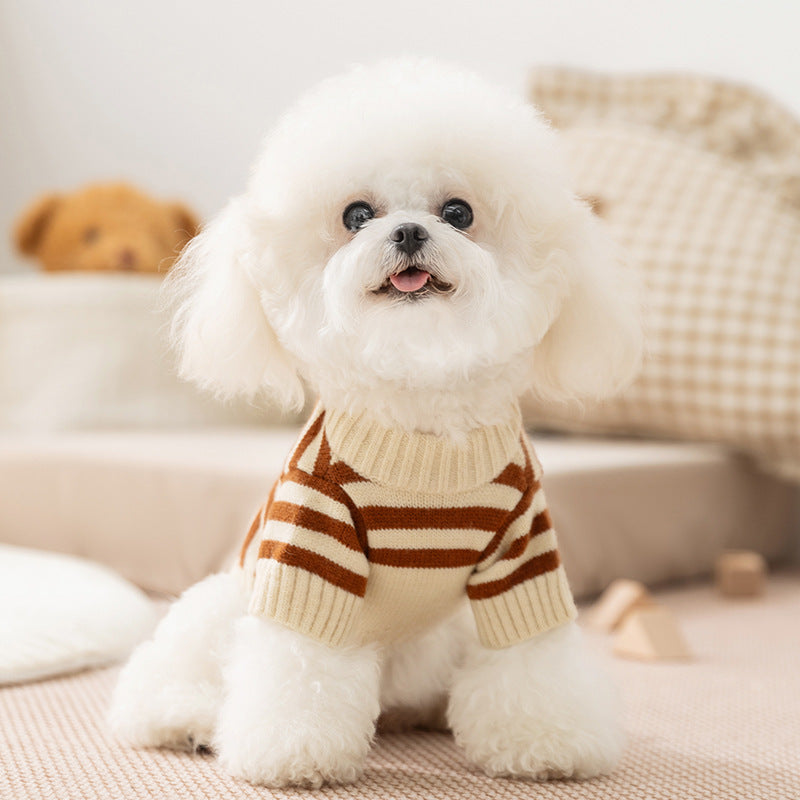 Striped warm jumper for cats and small dogs, available in 4 colours, image 2