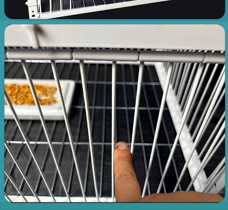White metal pigeon loft landing cage with one way door, view 18