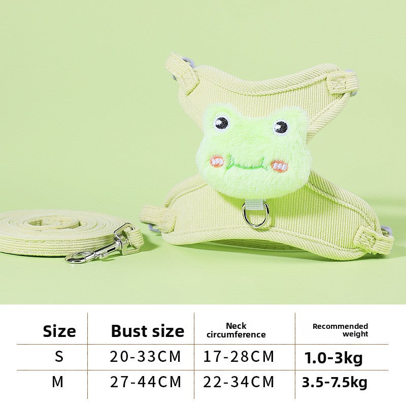 Corduroy cat and small dog harness with pink rabbit design, product image 11