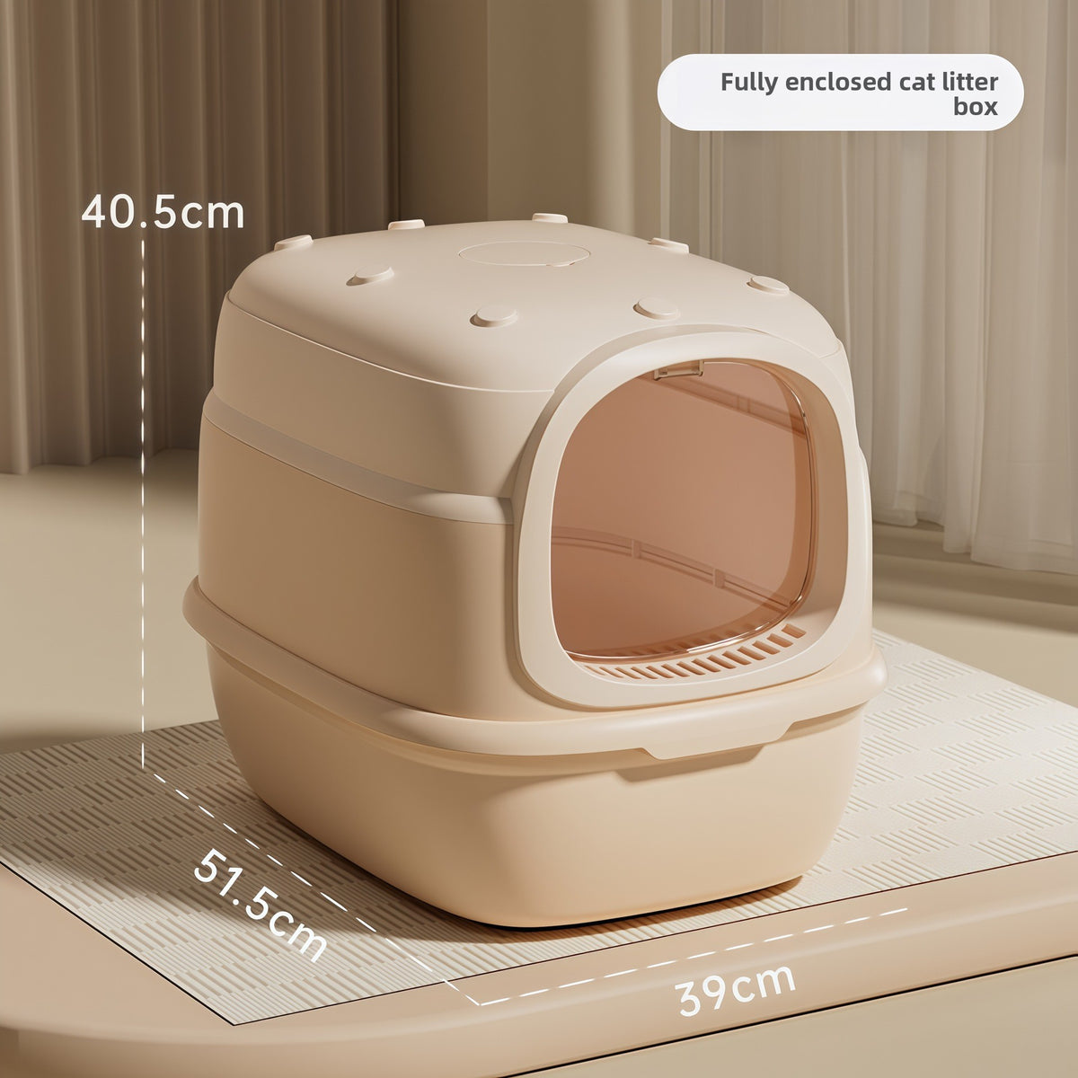 Fully Enclosed Cat Litter Box, Standard or UV Disinfecting