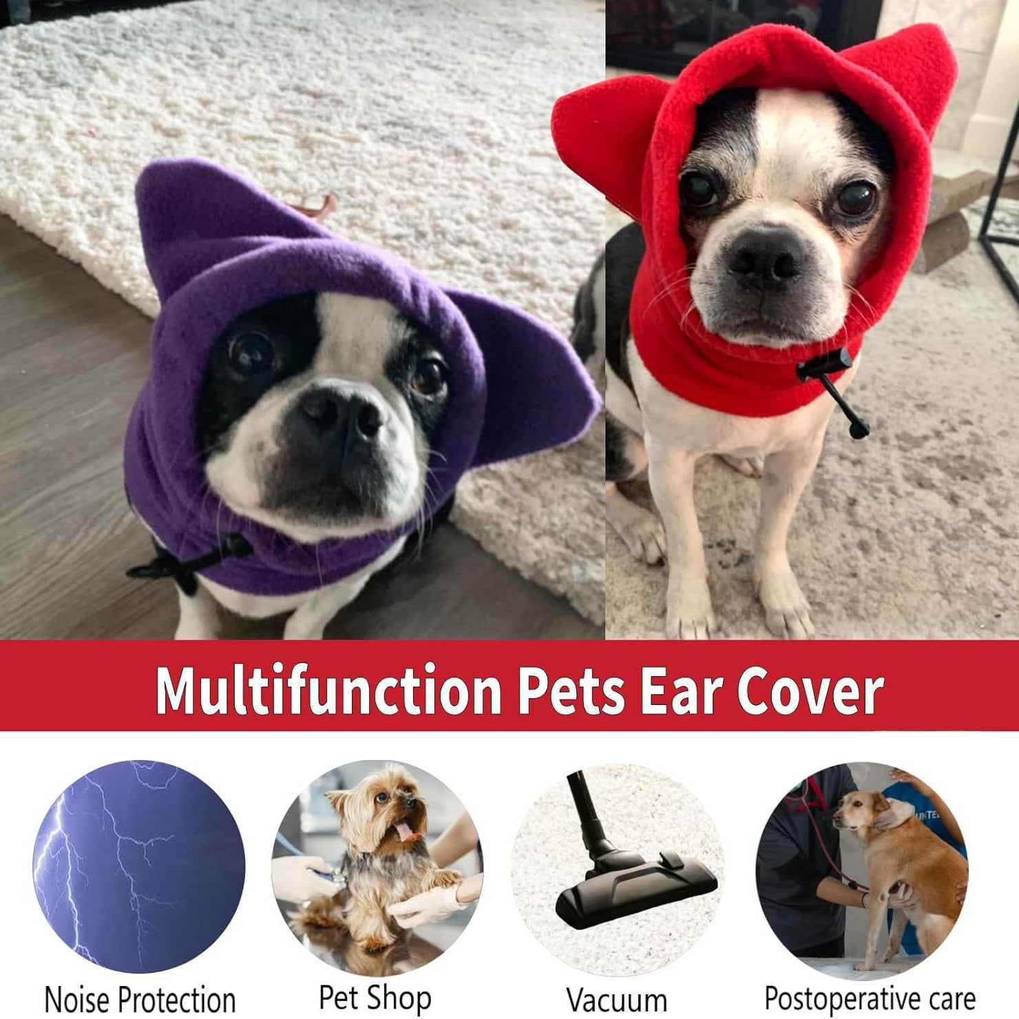 Windproof dog winter hood snood and neck warmer, product image 3