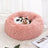 Light grey round plush pet bed with deep nest shape, photo 8
