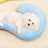 Blue pet pillow mat with question mark pattern on white background - photo 9