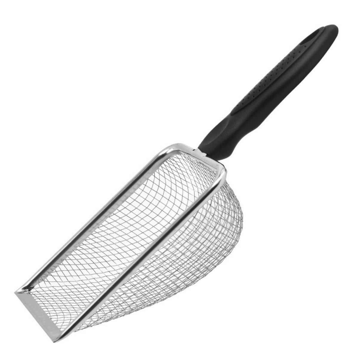 Stainless Steel Cat Litter Scoop with Ergonomic Handle, Fine Sifting