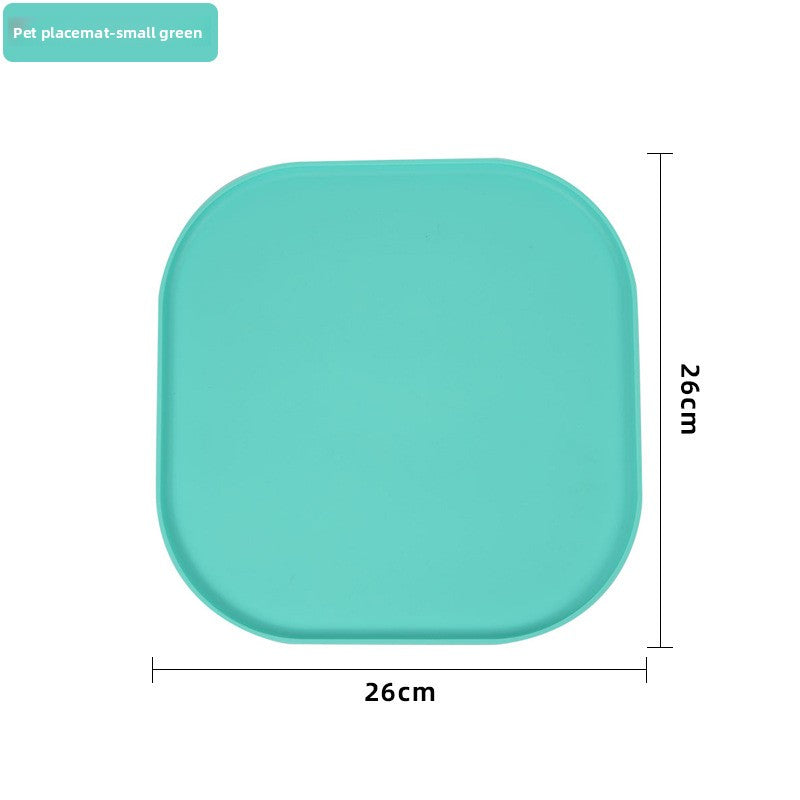 Foldable Non-Slip Silicone Pet Feeding Mat for Single or Double Bowls, Easy to Clean