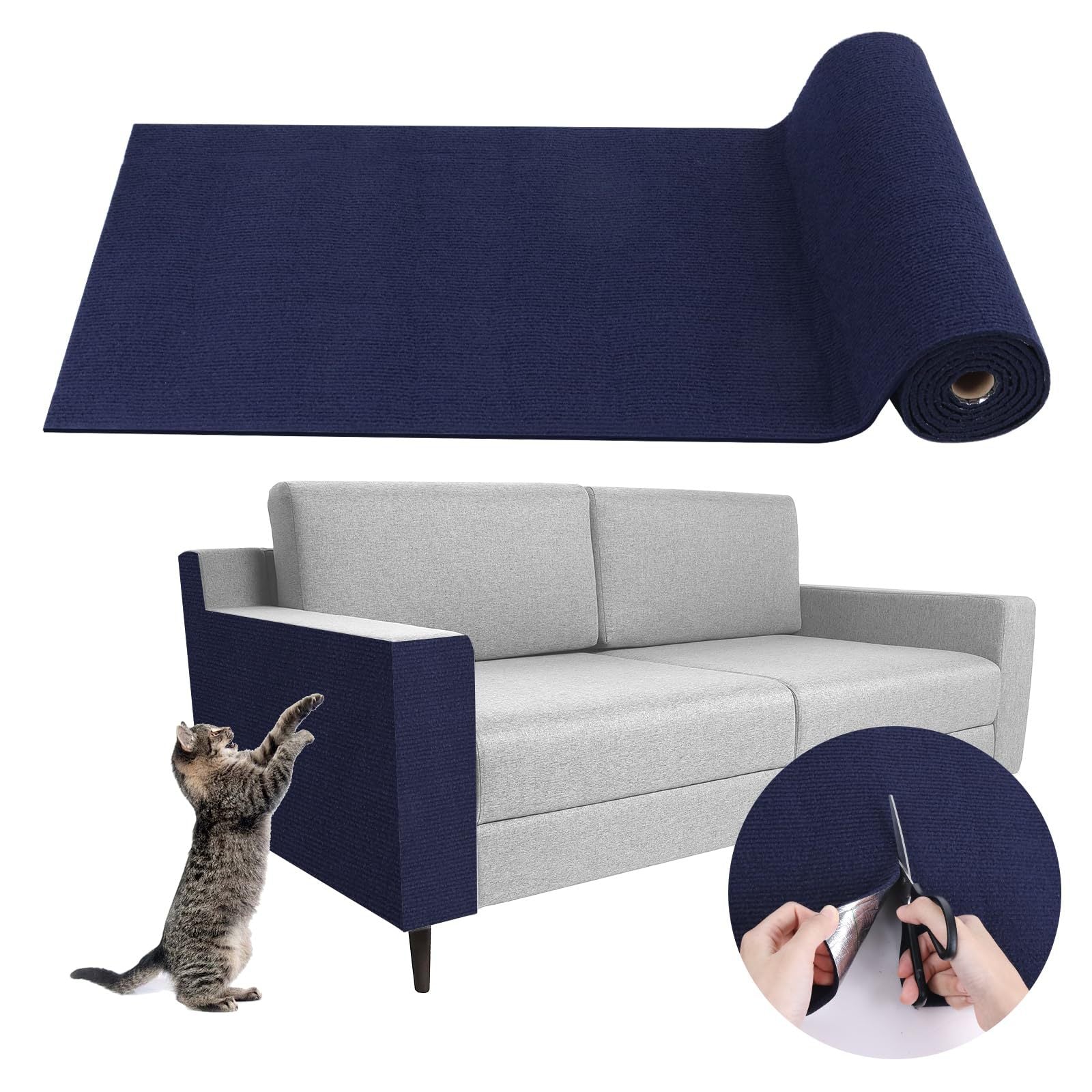 Self-Adhesive Cat Scratching Mat for Walls and Furniture Protection