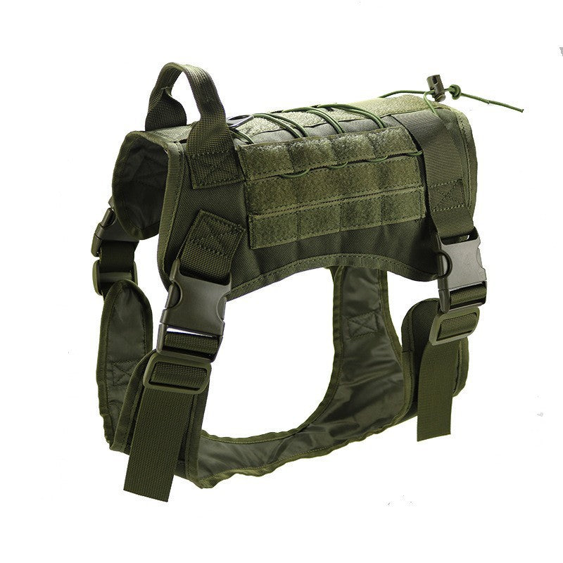 Tactical nylon dog harness for medium and large dogs, ideal for everyday use