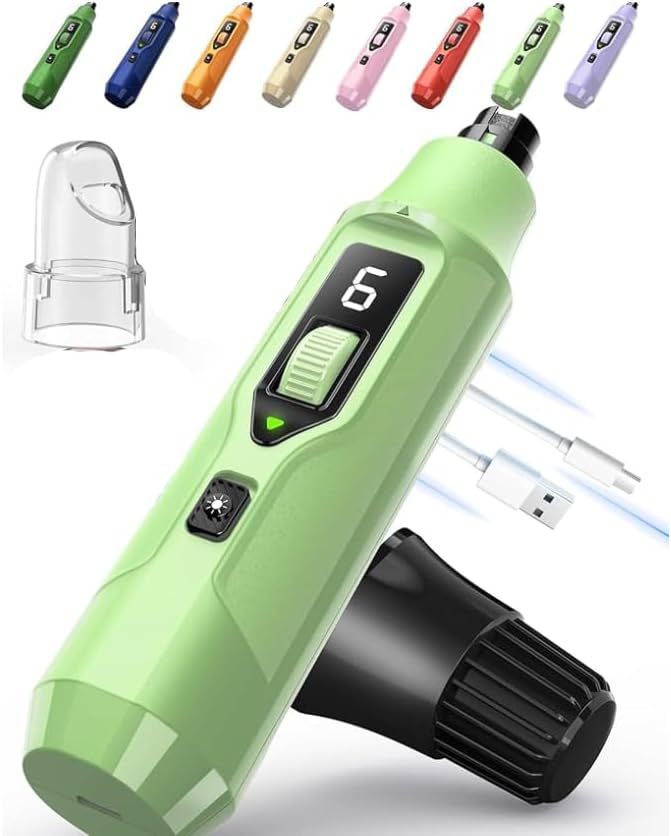Seven-Speed Pet Nail Grinder with LED Screen and Light