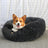 Round Plush Pet Bed Donut Cat Dog Nest Mat