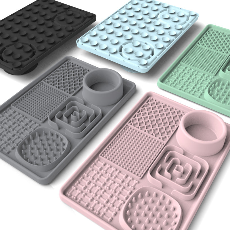Dog Lick Mat Slow Feeder with Suction Cups and Scraper