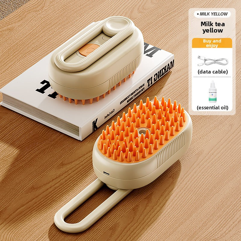 Compact Rechargeable Steam Massage Comb for Dogs and Cats