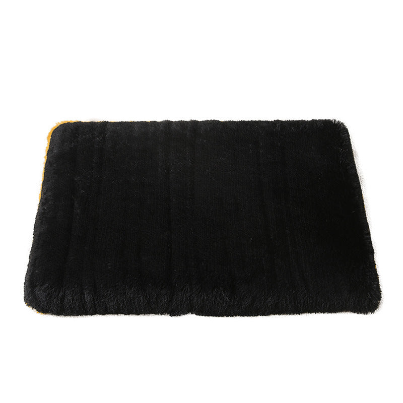 Memory foam dog bed with waterproof liner in Black, further angle view