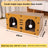 Corrugated cardboard cat scratcher house and den, full product photo