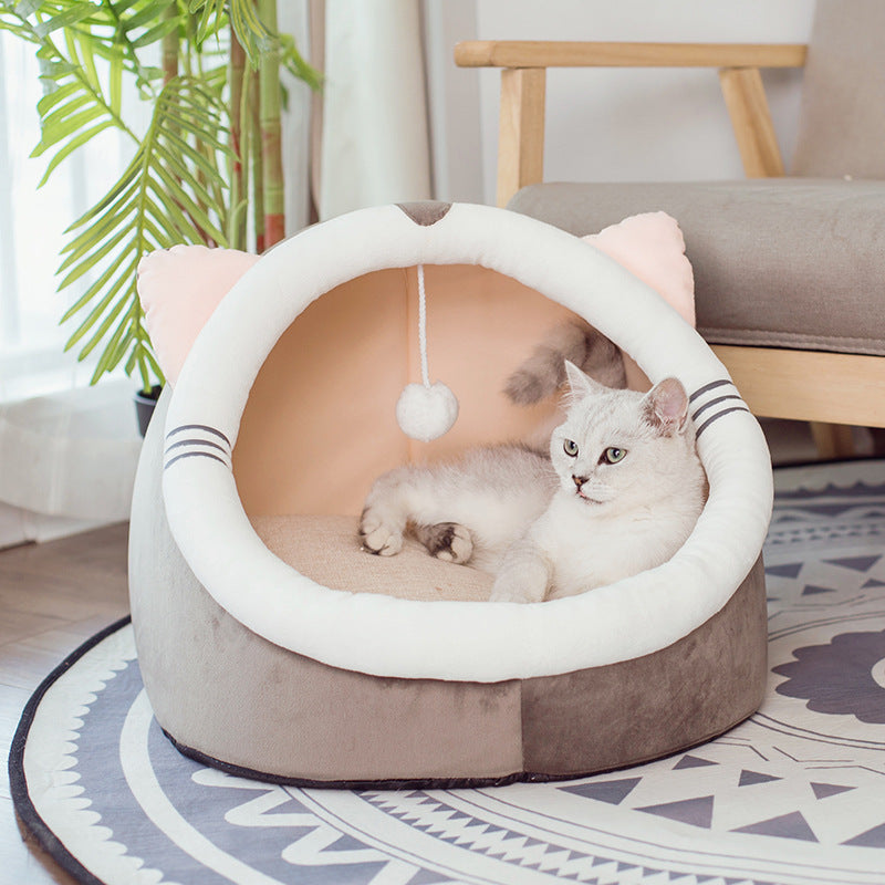 Cute animal themed cat nest with mouse ears, product image 2