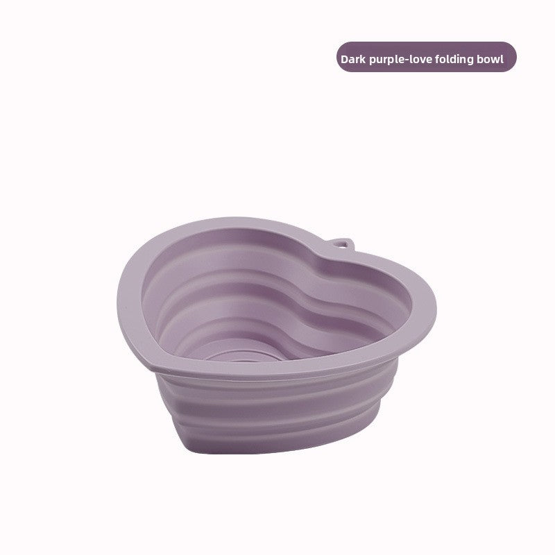 Foldable Silicone Pet Travel Bowl for Food and Water in Five Colours