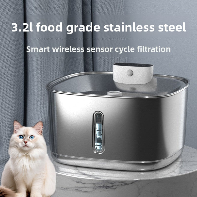 Rechargeable Smart Sensor Pet Water Dispenser 3.2L with Circulating Filter