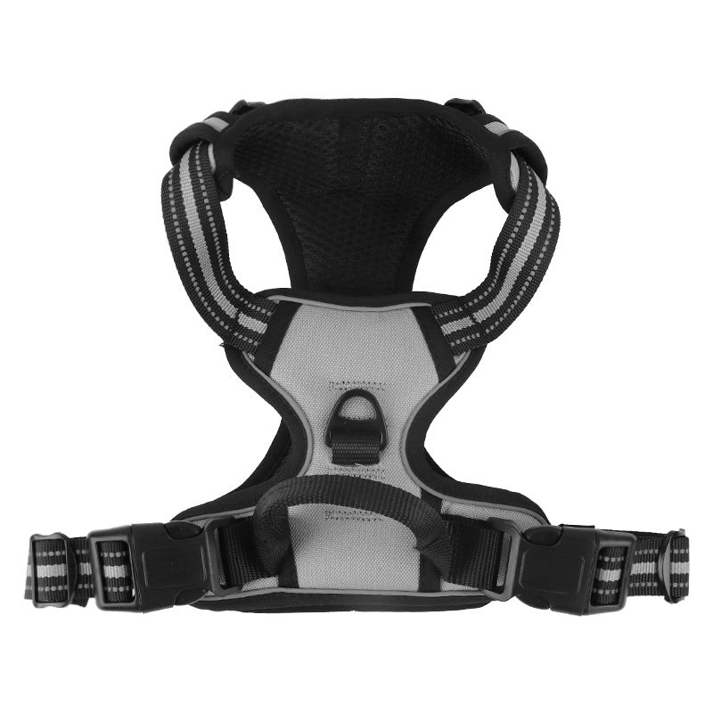 Reflective burst-resistant dog harness, 4 sizes available from Pet Royale UK