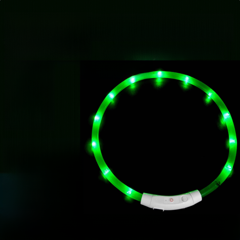 USB rechargeable luminous dog collar with coloured light, view 14