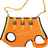 Orange hind leg support sling with handle for senior dogs, product image 1