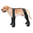Waterproof anti-slip black dog boots for wet walks in Black, showing size and shape