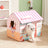 General store cat scratching board house folded flat