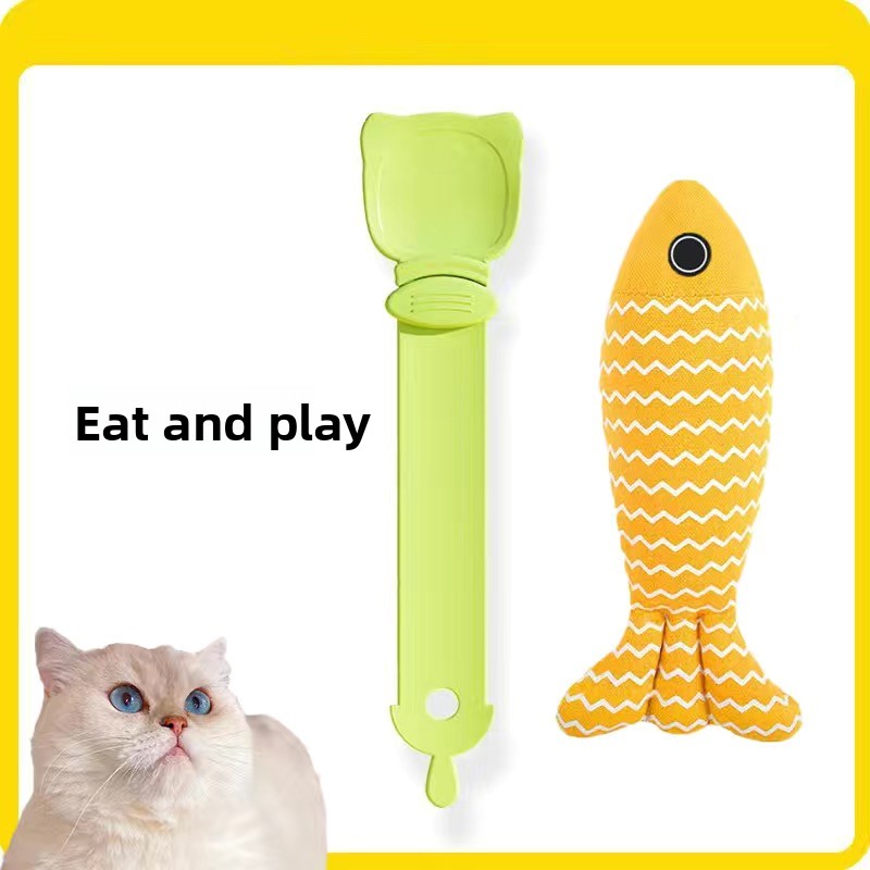 Cat Treat Squeeze Dispenser Tool for Snack Tubes and Pouches with Non-Stick Surface