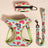 Heart print dog harness and lead set, available from Pet Royale UK