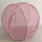 Rolling mesh cat playpen on wheels, further angle view