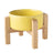Elevated Ceramic Pet Feeding Bowl with Bamboo Stand, Anti-Spill Base in Five Colours