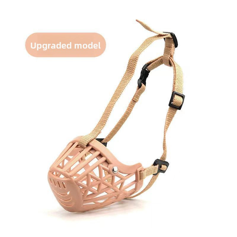 Adjustable breathable plastic dog muzzle with mesh cage, product image 19