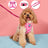 Heart print dog harness and lead set, main product photo