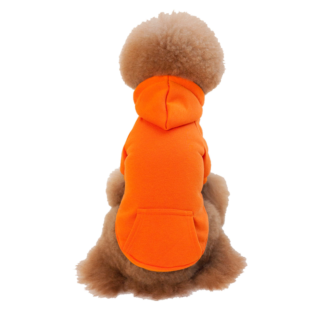 Fleece lined hooded pet sweatshirts in ten plain colours