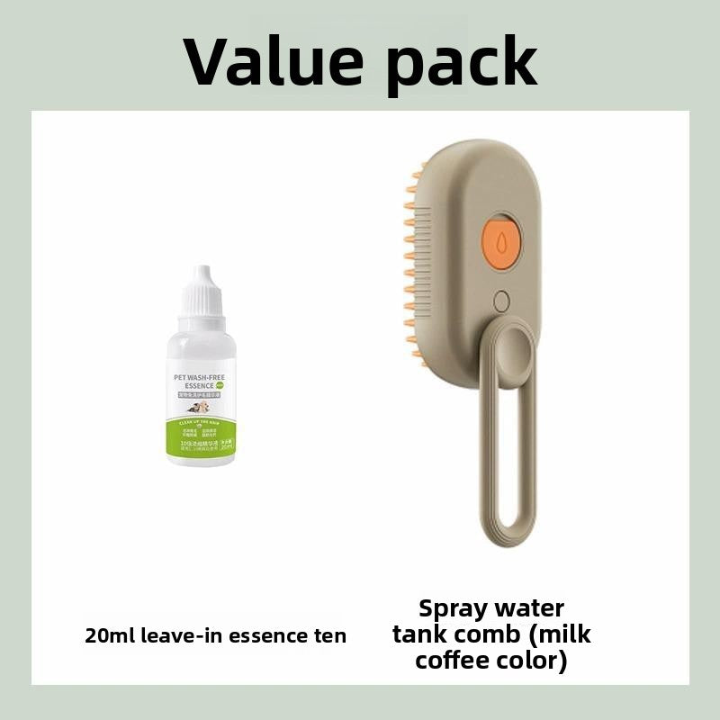 Water Mist Massage Brush for Pet Hair Removal and Detangling